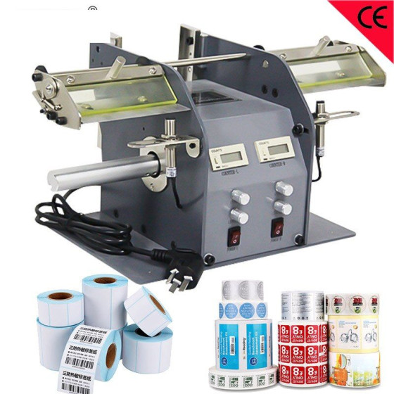 Intelligent automatic label peeling machine barcodes hot stamping sticker packaging trademarks insulated rubber label split