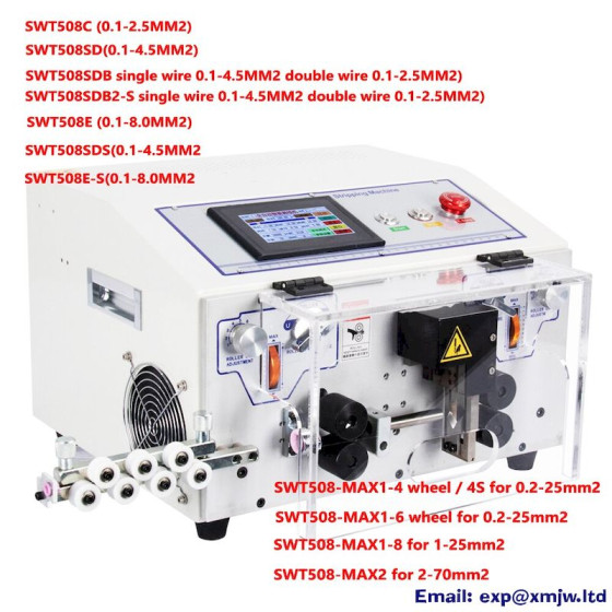0.1-70mm2 Automatic Wire Stripping Peeling Cutting Machine SWT508MAX SWT508E SWT508SD SWT508C Cable Cutter Stripper 220V 110V