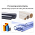 Fully automatic Rotary PE PVC tube cutting machine Belt traction non burr hard plastic pipe cut equipment OD 4 - 32 mm