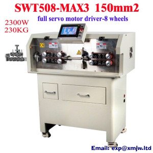 1-150mm SWT508 MAX3 Full Servo Motor Driver Wire Peeling Stripping Cutting Machine Automatic Touch Screen Cores Cable Stripper