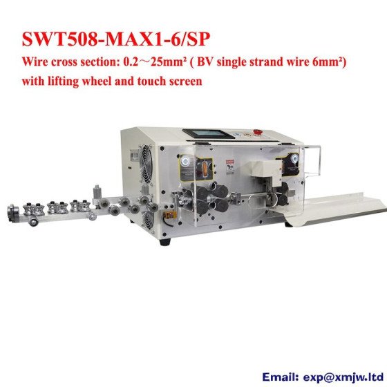0.2～25mm²  PVC,Teflon Braided Wire Stripper with Lifting Wheel Computer Automatic Stripping Machine 6 Wheels for Peeling Cutting