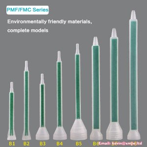 10PCS FMC Square Series Bayonet Screw Mouth AB Static Mixing Pipe Round Nozzle Glue Mixing Tube