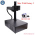 Raycus MAX 50W Fiber Laser Marking Machine 30W 20W Stainless Steel Engraver Metal Cutting Silver Gold Jewelry with Rotary Axis
