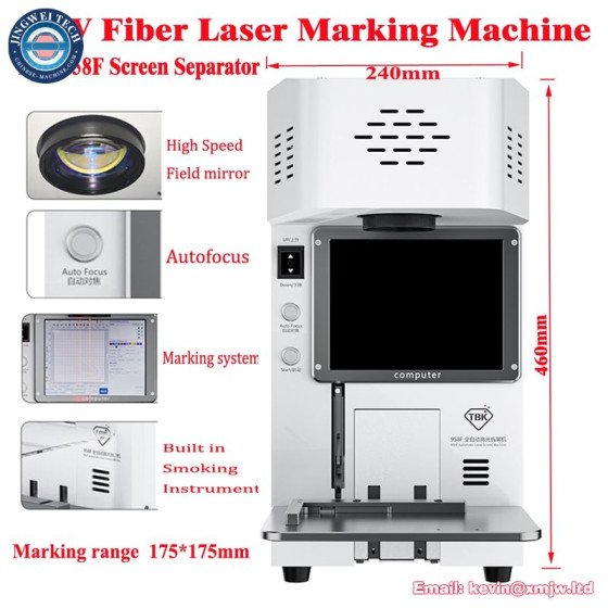 TBK 958F Auto Focus Fiber Laser - Mobile Back Glass Remover 20W
