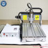 1500W Spindle CNC Router 3040 4 Axis Wood Engraving Metal Milling PCB Carving Cutting Machine Mini Lathe with 4th Rotary Axis