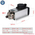 CNC Air Cooled Square Spindle Motor 1.5KW 2.2KW ER11 ER20 Chuck 1500W 2200W Air Cooling 220V For CNC Router Engraving Machine