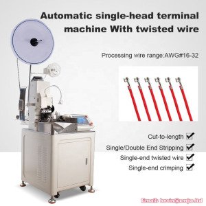 TR-DD03 High Speed Cutting Wire Stripping Twisting Crimping Machine Manufacturer Single-head Automatic Terminal Crimping Machine